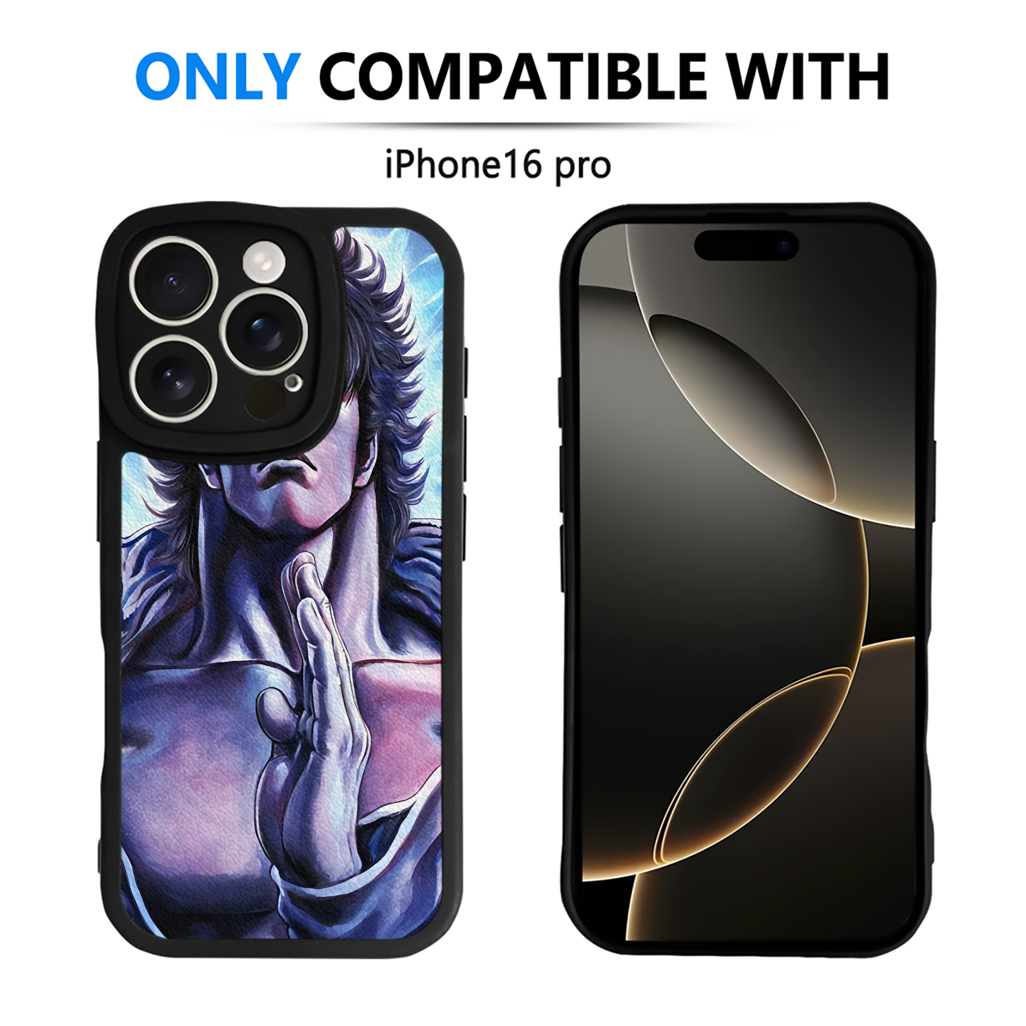 （画像用） 北斗の拳 Fist of the North Star 【iPhone 16シリーズ対応】シリコンスマホケース（レザー調） 材質：シリコン